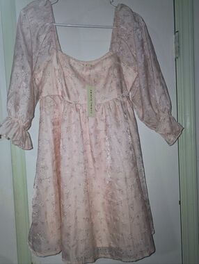 NWT! Women's Thirty-Thirty Blush Pink Floral Summer Dress Size M